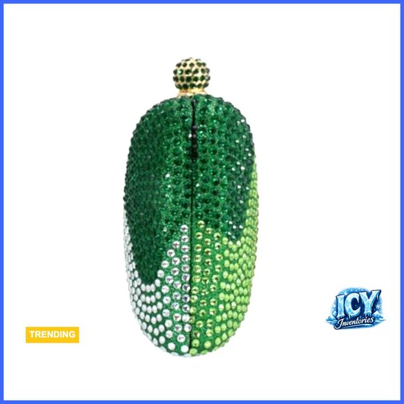 Rhinestone Evening Clutch with Removable Chains for Formal Events